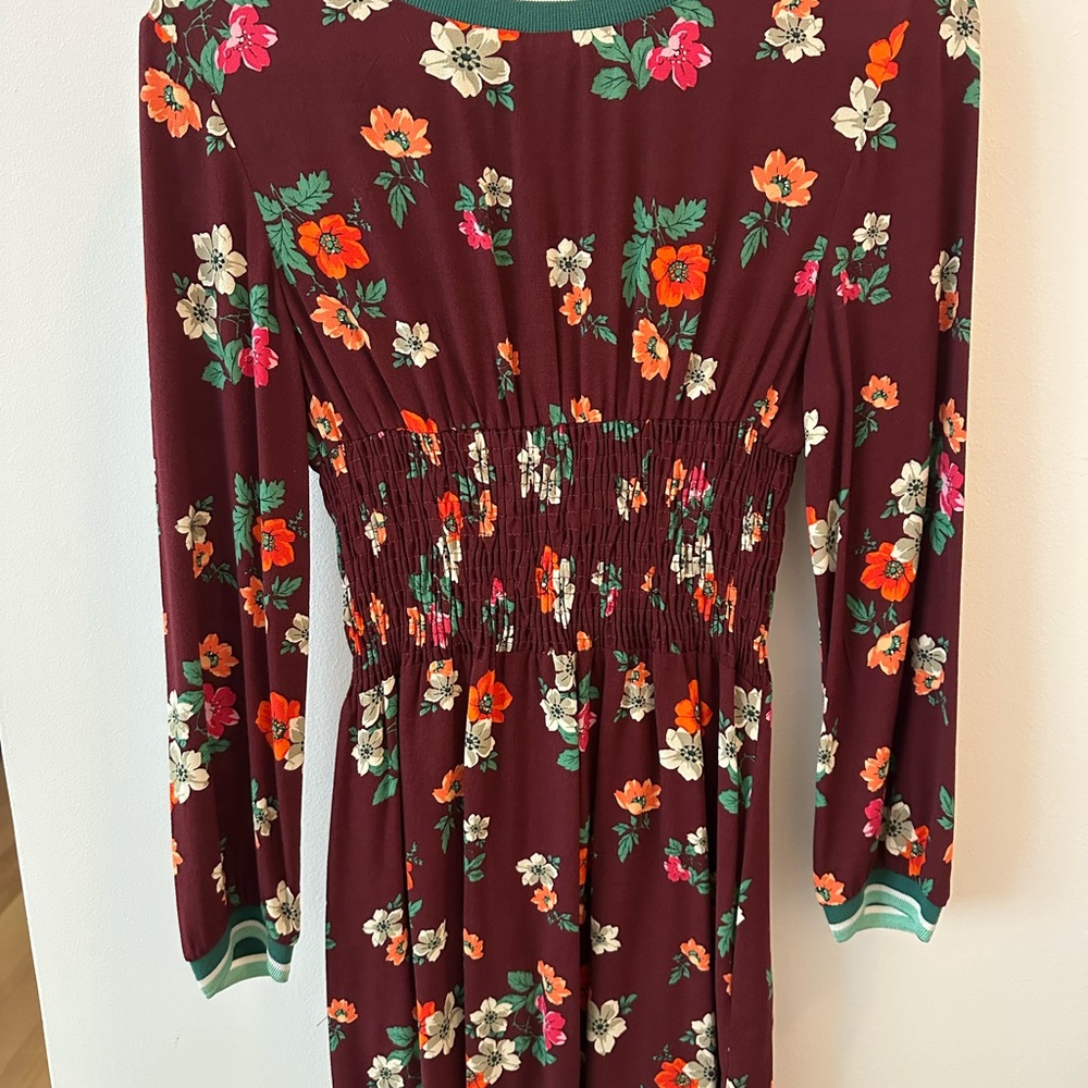 Maje Floral Burgundy Dress - Picture 3 of 5